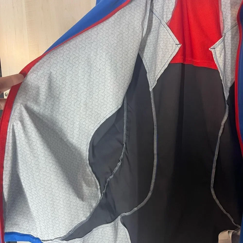 The North Face flight series blue black red jacket, size small‎